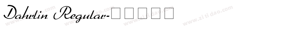 Dahrlin Regular字体转换